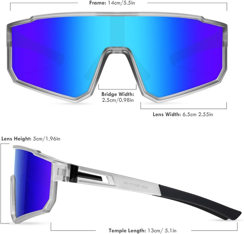 Derowern Youth Baseball Sunglasses, Kids Polarized Sports Sunglasses,UV400 Protection Glasses for Boys Girls Softball Cycling - Image 4